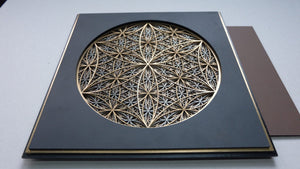 Framed Mandala “Sacred Seeds” Mini Mandala Wall Decor. - Trancentral Shop