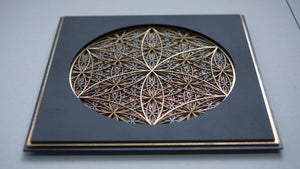 Framed Mandala “Sacred Seeds” Mini Mandala Wall Decor. - Trancentral Shop