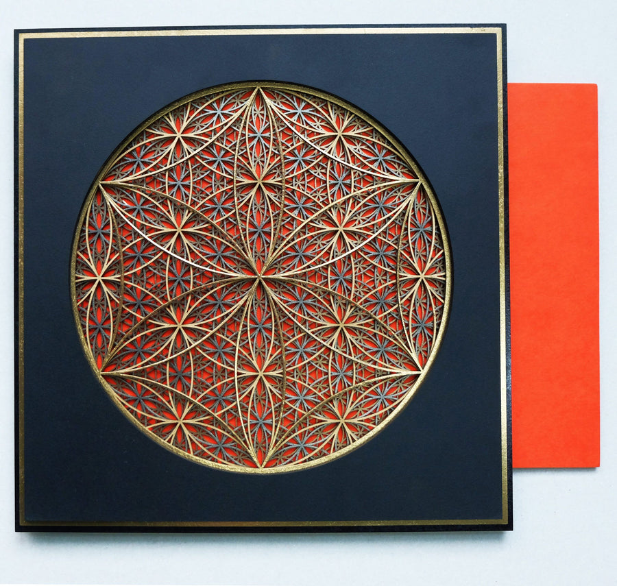 Framed Mandala “Sacred Seeds” Mini Mandala Wall Decor. - Trancentral Shop