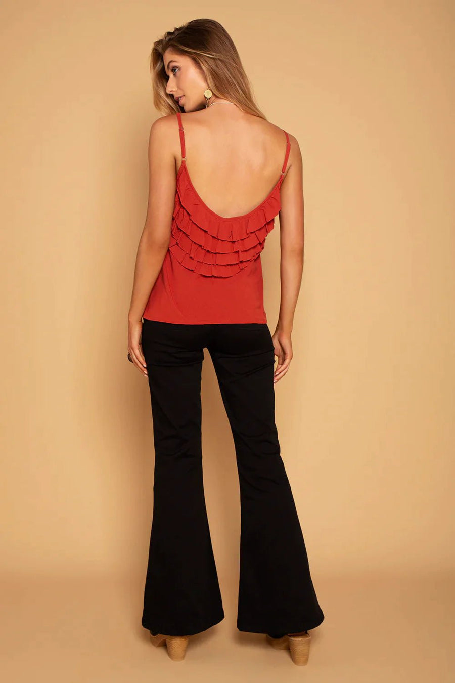 FRILL TOP DEEP RED - Trancentral Shop