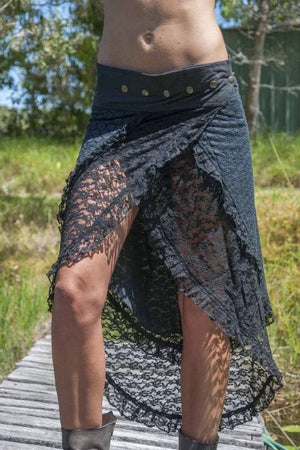 GAIA SKIRT BLACK - Trancentral Shop