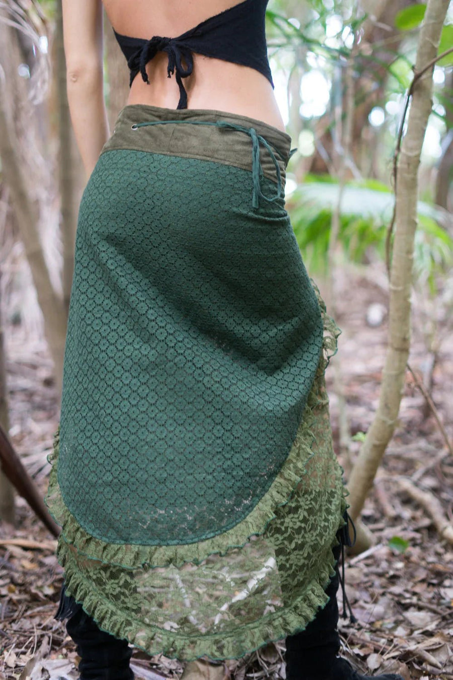 GAIA SKIRT RMX GREEN - Trancentral Shop