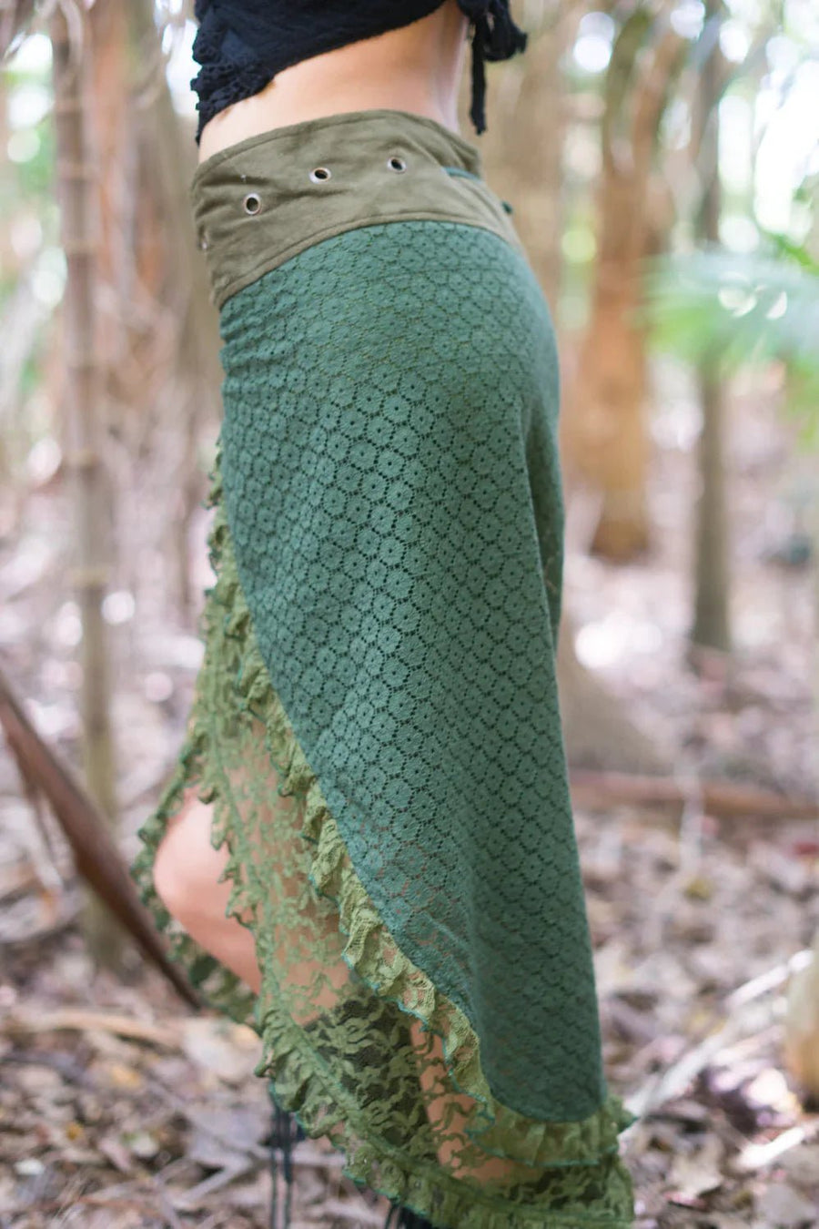 GAIA SKIRT RMX GREEN - Trancentral Shop