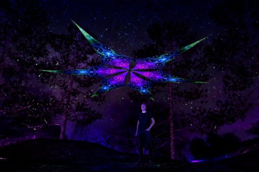 Geometry Galaxy – Psychedelic UV-Reactive Canopy – Ceiling Decoration – 6 petals set - Trancentral Shop