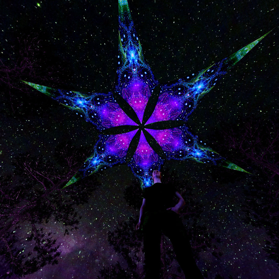 Geometry Galaxy UV-Reactive Canopy Ceiling Decoration - Trancentral Shop