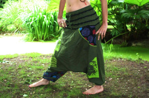 Green Harem Pants - Trancentral Shop