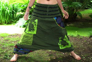 Green Harem Pants - Trancentral Shop