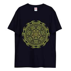 Green Sacred wheel Cotton T-shirt - Trancentral Shop