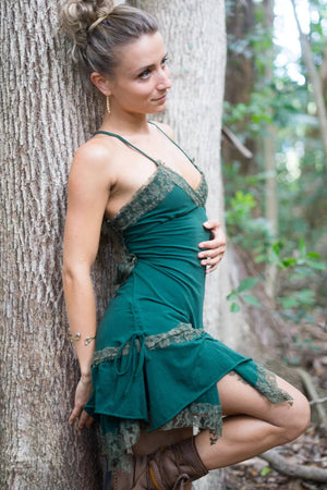 GYPSY PIXIE DRESS EMERALD - Trancentral Shop