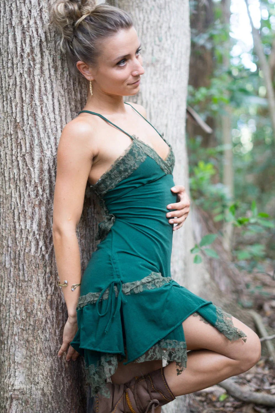 GYPSY PIXIE DRESS EMERALD - Trancentral Shop