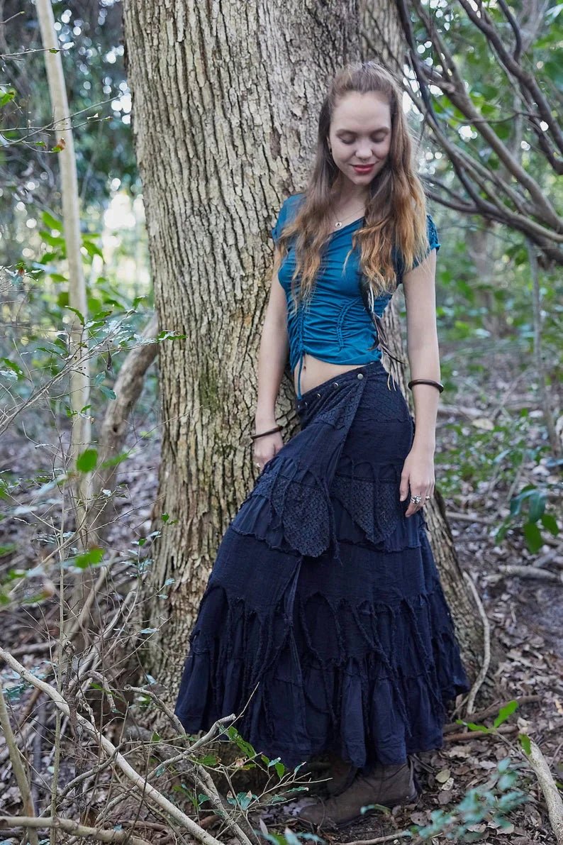 GYPSY QUEEN SKIRT BLACK - Trancentral Shop