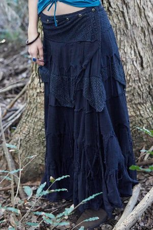 GYPSY QUEEN SKIRT BLACK - Trancentral Shop