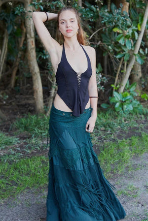 GYPSY QUEEN SKIRT GREEN - Trancentral Shop