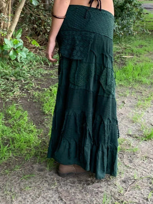 GYPSY QUEEN SKIRT GREEN - Trancentral Shop