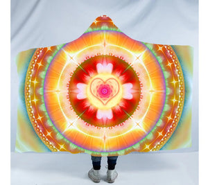 Heart Healing Hooded Blanket | Meditation Blanket Hoodie | Sherpa | Spiritual | Masa - Trancentral Shop