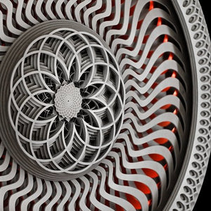 Hypnotic Running Led Light Mandala “Pulsar” 7 layers with remote control - Trancentral Shop