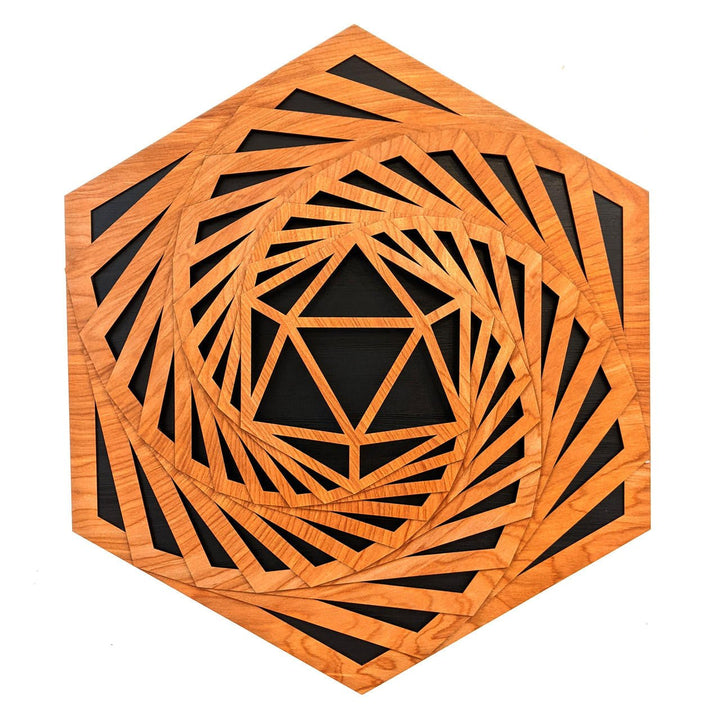 Icosahedron Hexagon Spiral Wall Art - Trancentral Shop