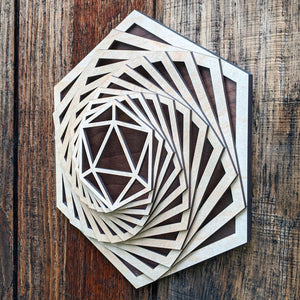 Icosahedron Hexagon Spiral Wall Art - Trancentral Shop