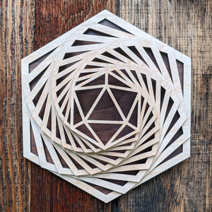 Icosahedron Hexagon Spiral Wall Art - Trancentral Shop