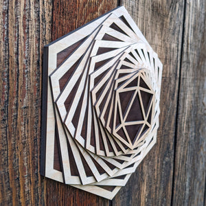 Icosahedron Hexagon Spiral Wall Art - Trancentral Shop