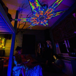 Jungle – Psychedelic UV-Reactive Canopy – Ceiling Decoration – 6 petals set - Trancentral Shop