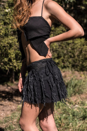 JUNGLE SKIRT BLACK - Trancentral Shop