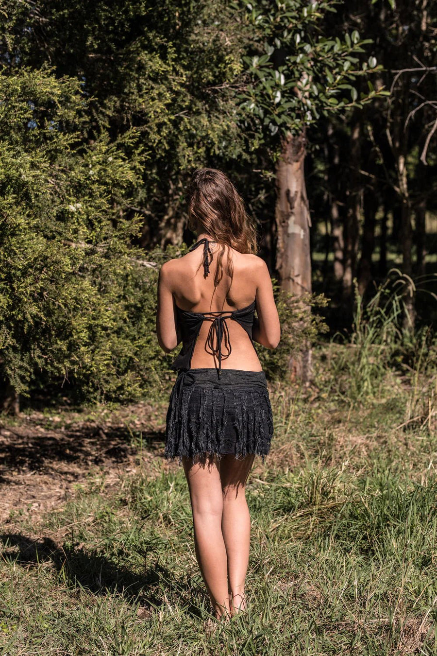 JUNGLE SKIRT BLACK - Trancentral Shop