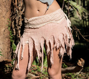 JUNGLE SKIRT IN WARM PINK - Trancentral Shop