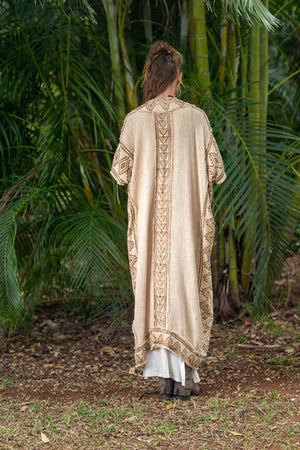 KERALA KAFTAN IN NATURAL WHITE - Trancentral Shop