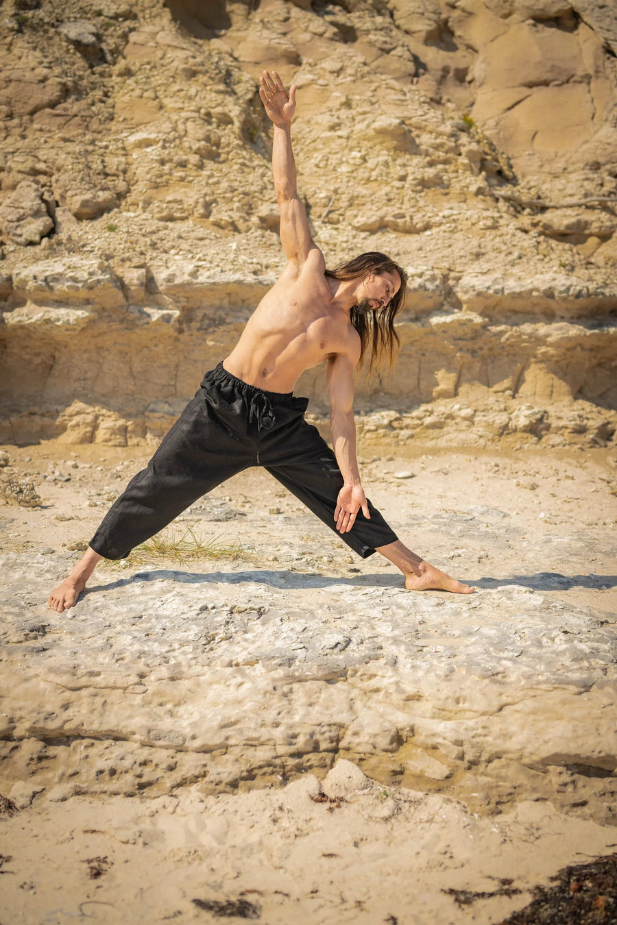 KOWA ORGANIC HEMP PANTS BLACK RAVEN - Trancentral Shop