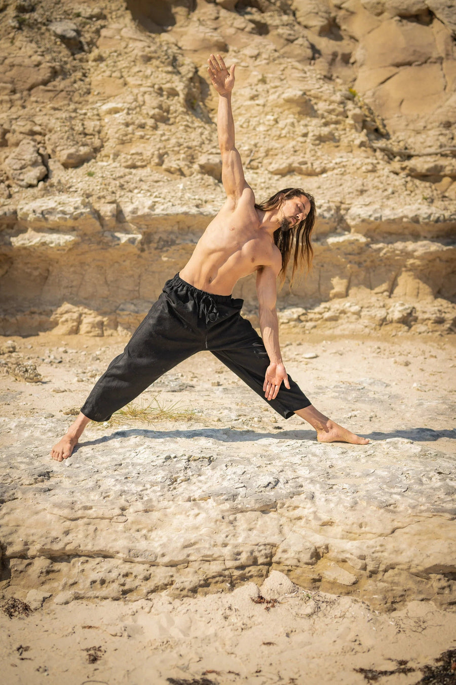 KOWA ORGANIC HEMP PANTS BLACK RAVEN - Trancentral Shop