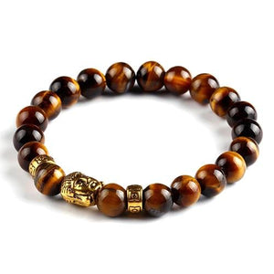 Lava Stone Beads Buddha Bracelet - Trancentral Shop