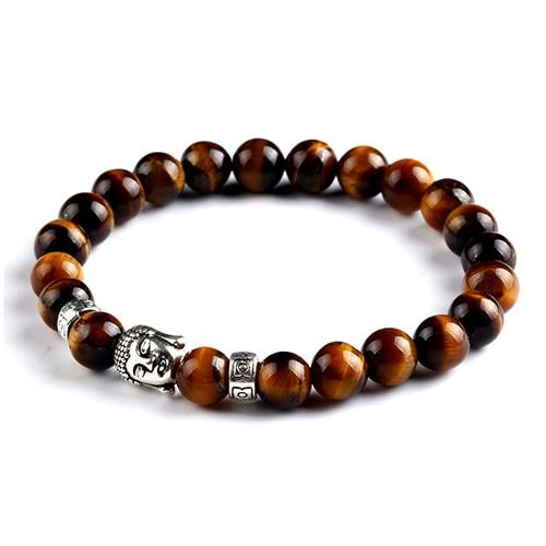 Lava Stone Beads Buddha Bracelet - Trancentral Shop