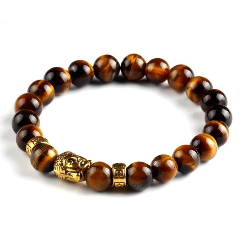 Lava Stone Beads Buddha Bracelet - Trancentral Shop