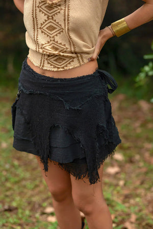 LENA SKIRT IN BLACK - Trancentral Shop