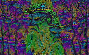 Leo Tolstoy’s Grave Psychedelic Fluorescent Backdrop UV Tapestry Blacklight Poster - Trancentral Shop
