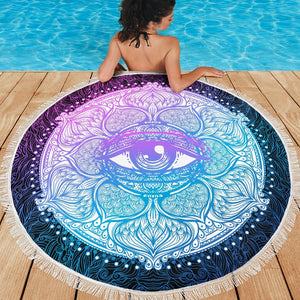 Hippy Trippy Lotus Eye Beach Blanket - Trancentral Shop