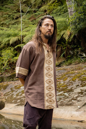 MAHADI BROWN MENS SHAMANIC TOP CEREMONY - Trancentral Shop