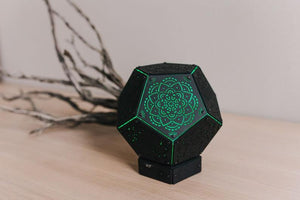 Mandala Black Flower Wooden LED Lamp - Trancentral Shop