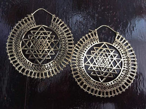 Psychedelic Mandala Tribal Earrings - Trancentral Shop