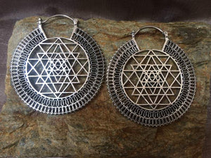 Psychedelic Mandala Tribal Earrings - Trancentral Shop