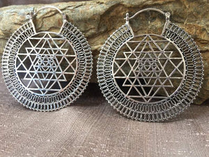 Psychedelic Mandala Tribal Earrings - Trancentral Shop