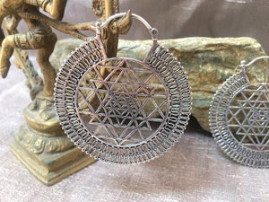 Psychedelic Mandala Tribal Earrings - Trancentral Shop