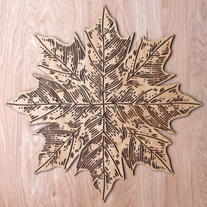 Maple Leaf Mandala 22" Two Layer Wall Art - Trancentral Shop