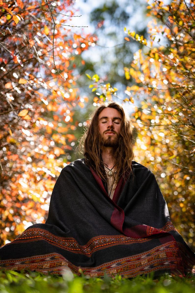 Meditation Prayer Cashmere Shawl Blanket - Trancentral Shop