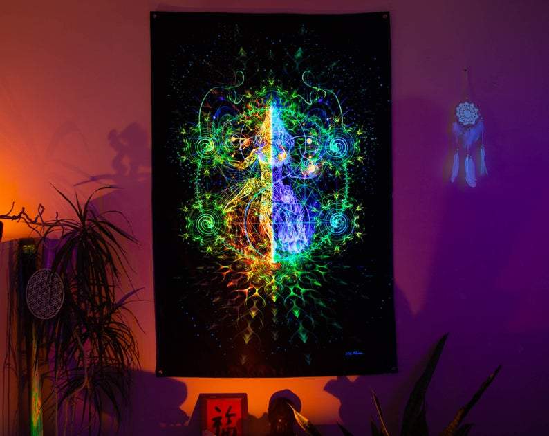 Meditation Psychedelic UV Backdrop - Trancentral Shop