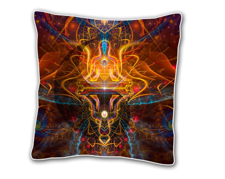 Meditation Throw Pillow | 18 x 18 In Cushion Cover | Ombre et Lumiere - Trancentral Shop