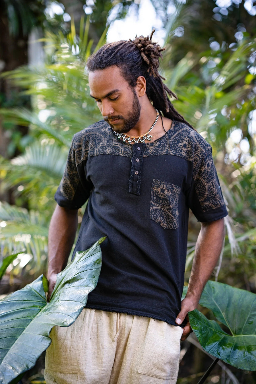 MENS ASURA TOP BLACK GOLDEN SACRED - Trancentral Shop