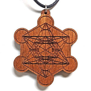 Metatrons Cube Hardwood Pendant - Trancentral Shop