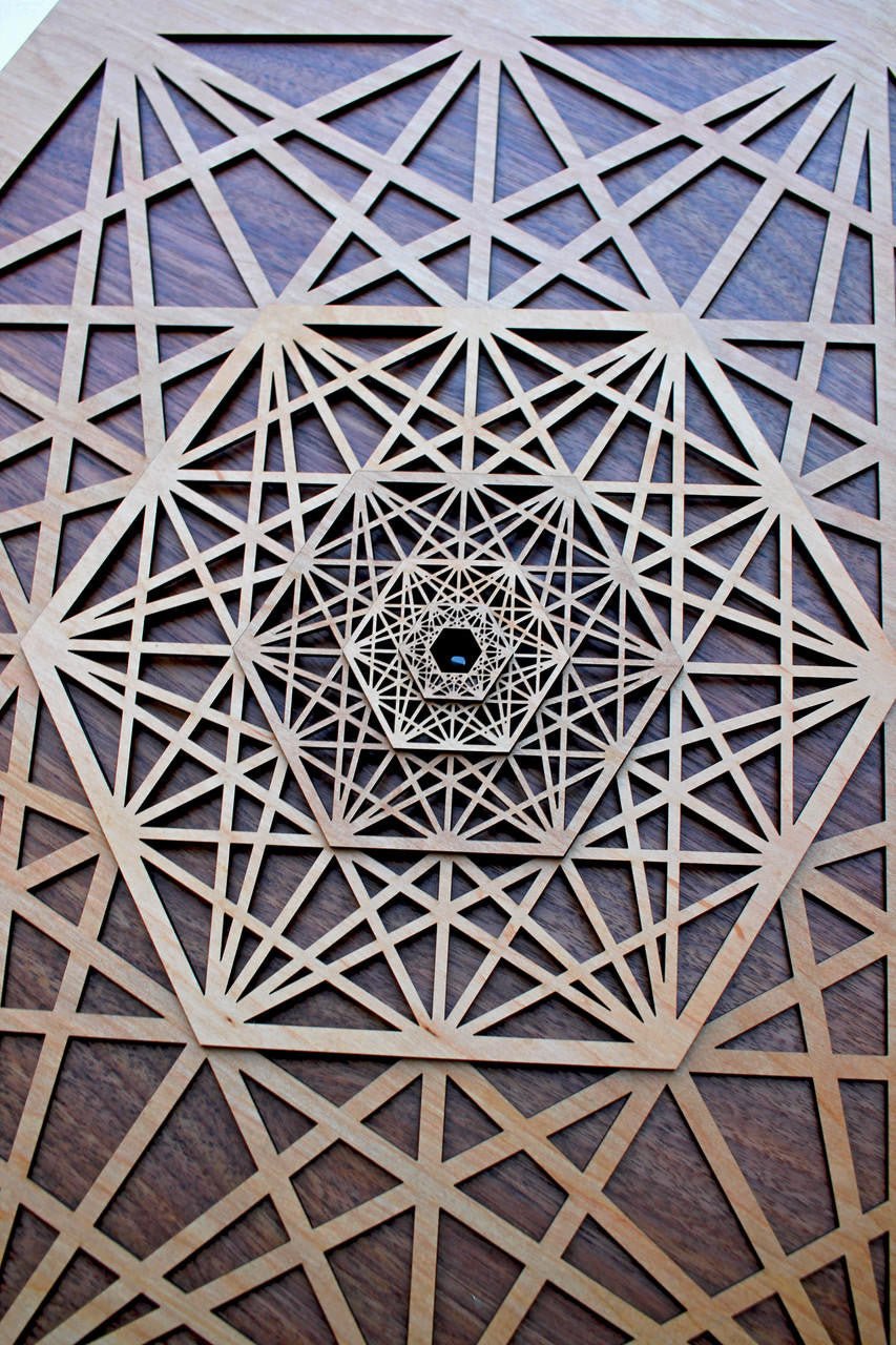 Metatron's Tesseract - Dimensional Hardwood Wall Art - Trancentral Shop